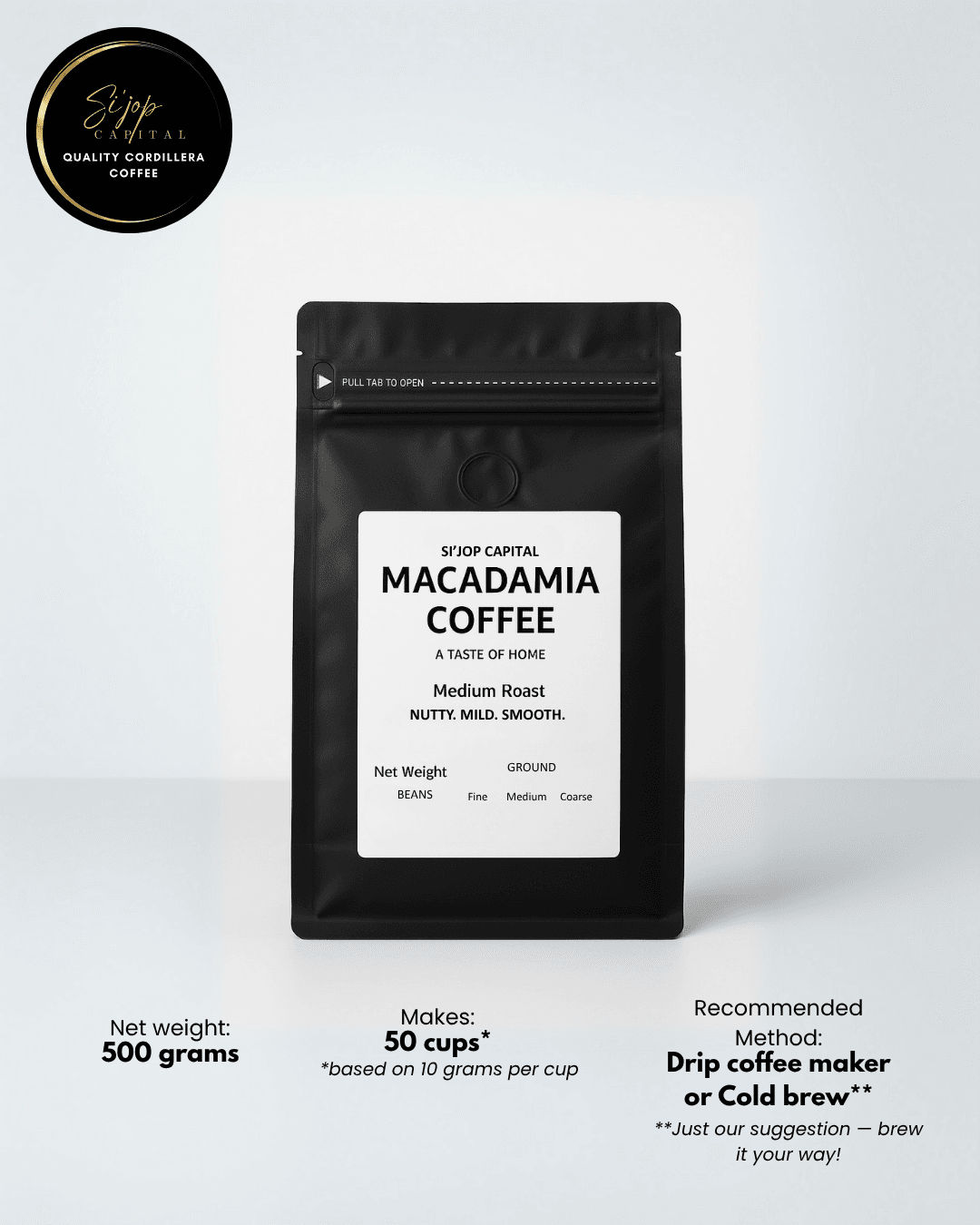 Macadamia Coffee 500 grams - Si'jop Capital Specialty Coffee